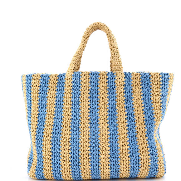 Prada Large Logo Tote Raffia - Picture 3 of 5